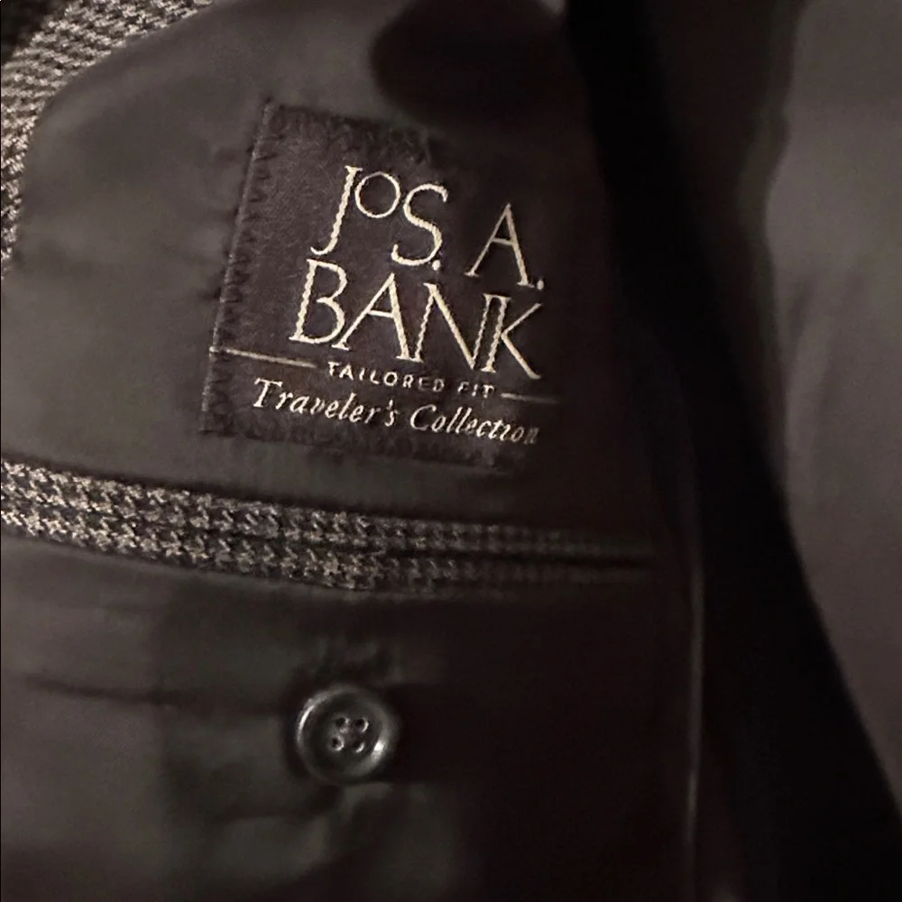 🚨Jos A. Bank Charcoal Wool Tailored Fit Sports Coat Travelers  NWT 36R